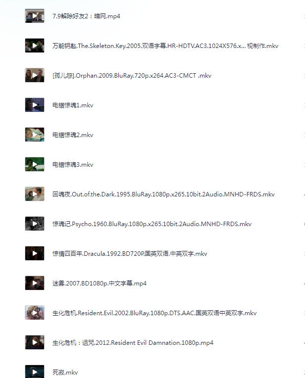 [夸克下载][豆瓣评分TOP 20的恐怖电影][WEB-MP4/71GB][英语中字][1080P][恐怖合集]-影音屋