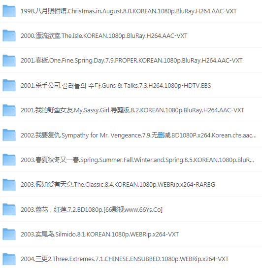 [夸克下载][韩国历年精品高分电影大合集][全164部][WEB-MKV/356GB][韩语中字][1080P][高分合集]-影音屋