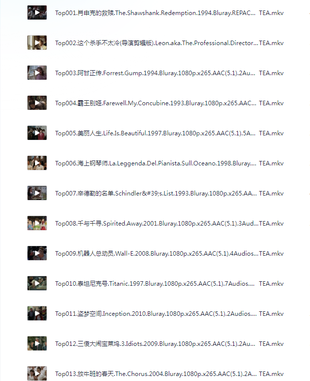 [夸克下载][豆瓣电影TOP250合集][WEB-MP4/695GB][英语中字][1080P][豆瓣高分电影大合集]-影音屋