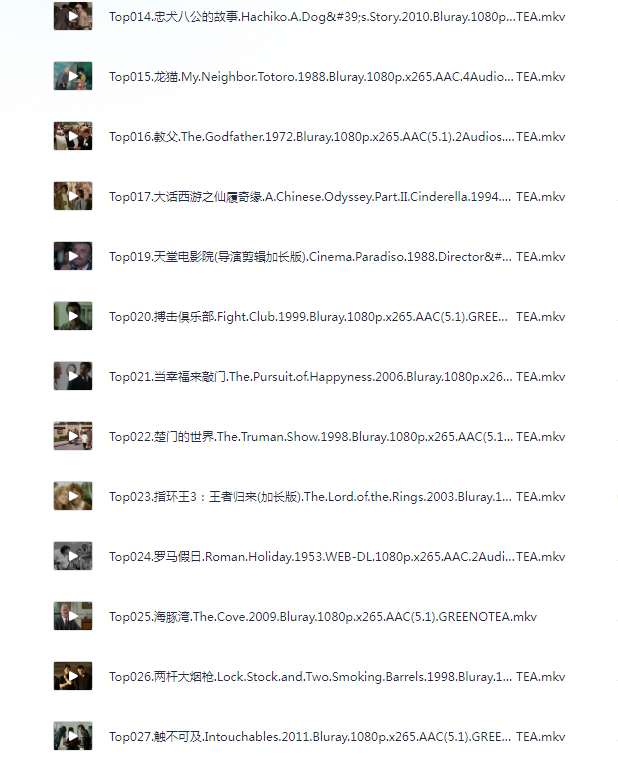 图片[2]-[夸克下载][豆瓣电影TOP250合集][WEB-MP4/695GB][英语中字][1080P][豆瓣高分电影大合集]-影音屋