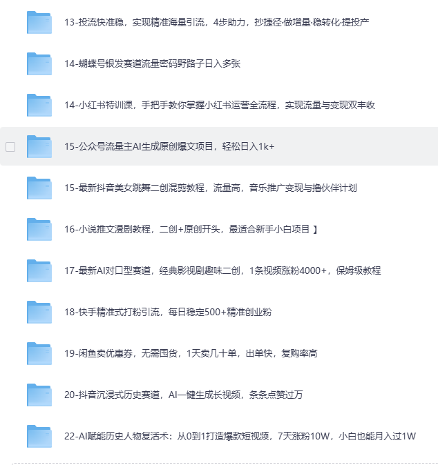 图片[2]-《2025最新网创项目合集》事业赚钱必学教程[MP4]-影音屋