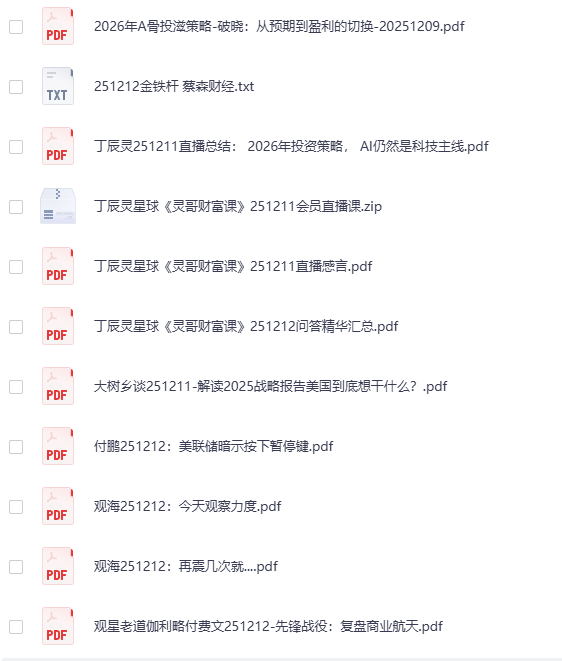 《全网付费文章-大佬文集圈 学习先锋 精选研报》 12月12日更新[PDF]-影音屋