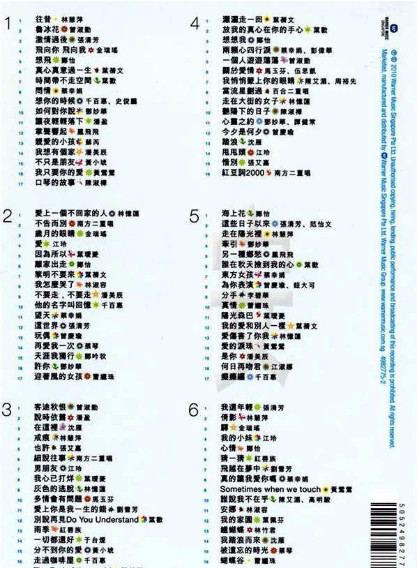 图片[2]-《101系列：80年代 百花齐唱 6CD》[WAV+CUE][2.9GB]-影音屋