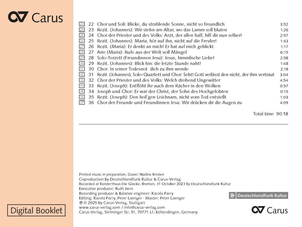 图片[3]-Florian Sievers《Louis Spohr Des Heilands letzte Stunden. Passionsoratorium》[Hi-Res][24Bit-48kHz][FLAC/分轨][849.43MB]-影音屋