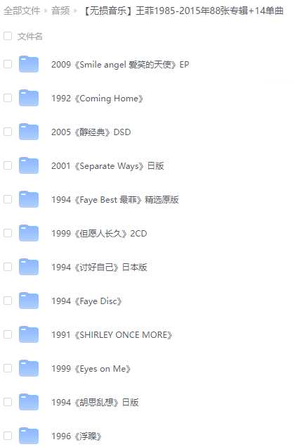 《王菲1985-2015年88张专辑+14单曲》[FLAC+CUE][1.5GB]-影音屋
