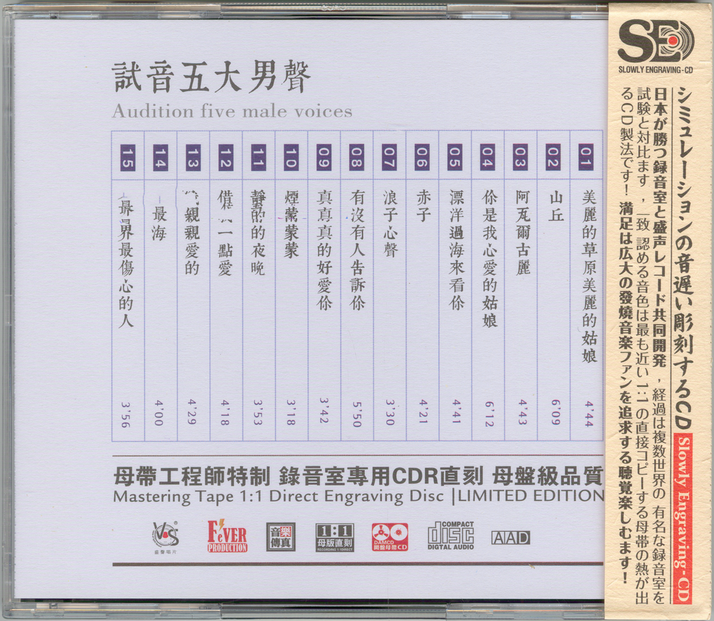 图片[2]-群星《模拟之声慢刻CD试音五大男声》[正版原抓WAV+CUE][672M]-影音屋