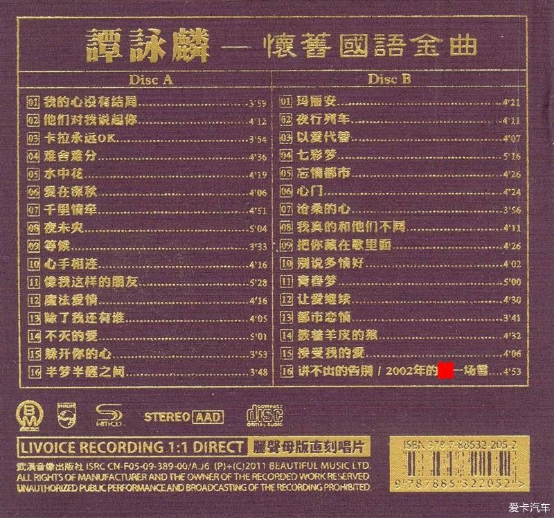 图片[2]-《谭咏麟 天皇巨星精选 怀旧国语金曲 2CD》[WAV/分轨][1.2GB]-影音屋