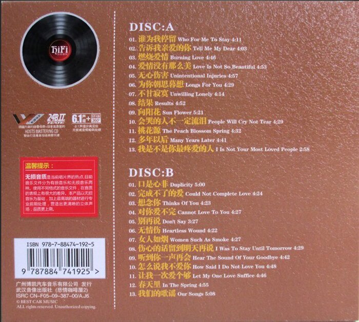 图片[2]-张玮伽《燃烧寂寞》HIFI高保真精选特辑珍藏版[WAV分轨][600M]-影音屋