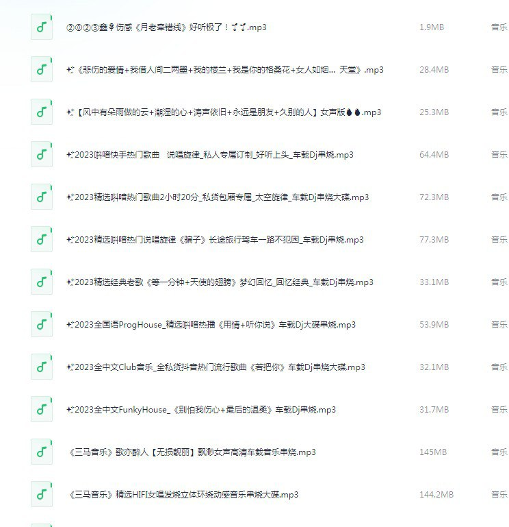 热门无损串烧 DJ《1310首热门车载DJ合集》[MP3][184G]-影音屋