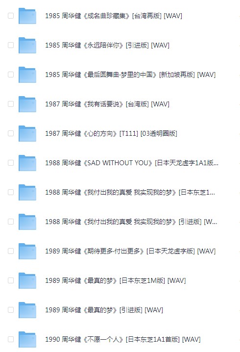 图片[3]-《周华健 98CD歌曲大合集 收藏版》[WAV/分轨][61GB]-影音屋