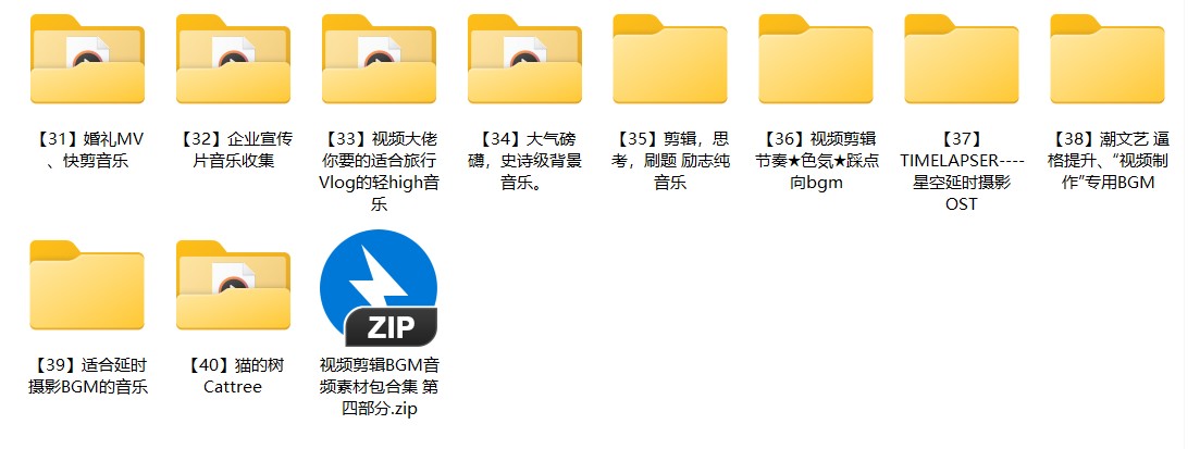《1487首视频剪辑BGM音乐》[MP3][4.9G]-影音屋