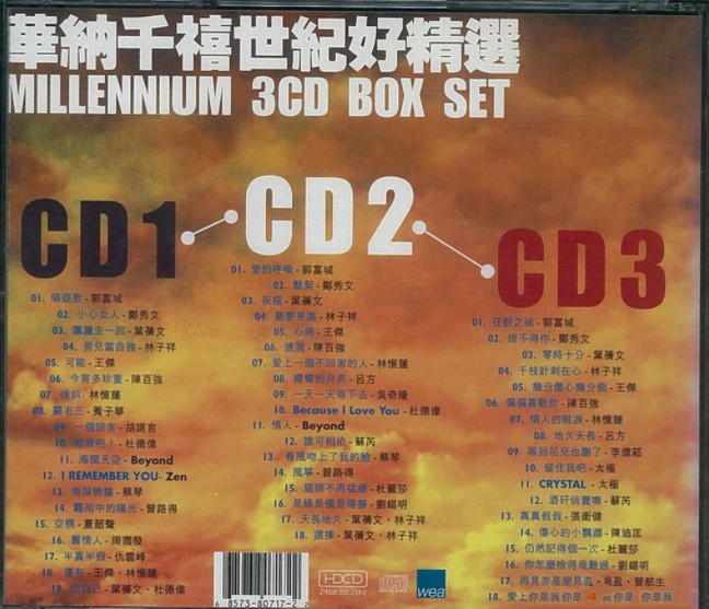群星《华纳千禧世纪好精选3CD香港版》[WAV+CUE][2.2GB]-影音屋