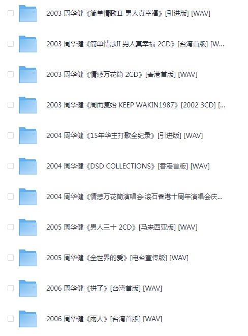 图片[9]-《周华健 98CD歌曲大合集 收藏版》[WAV/分轨][61GB]-影音屋