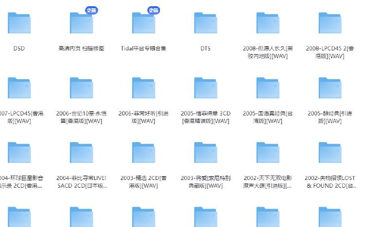 王菲无损音乐专辑 1985-2020珍藏合集[WAV分轨][164G]-影音屋