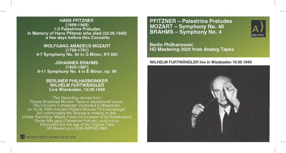 Wilhelm Furtwängler《Wilhelm Furtwängler live in Wiesbaden (Live HD Mastering)》[Hi-Res][24B-96kHz][FLAC/分轨][1.42G]-影音屋