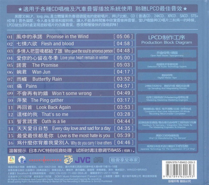 图片[2]-《情歌传唱天后 李翊君 经典之作》[WAV/分轨][530MB]-影音屋