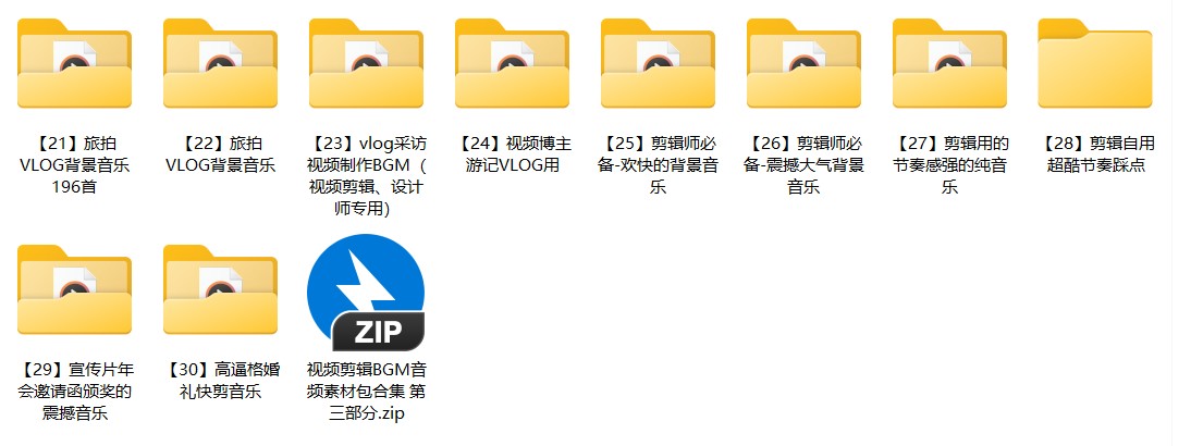 《1421首视频剪辑BGM音乐》[MP3][3.8G]-影音屋