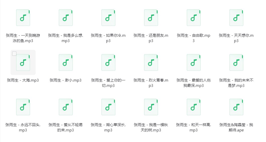 图片[2]-张雨生《张雨生歌曲合集》[320K/MP3][196MB]-影音屋