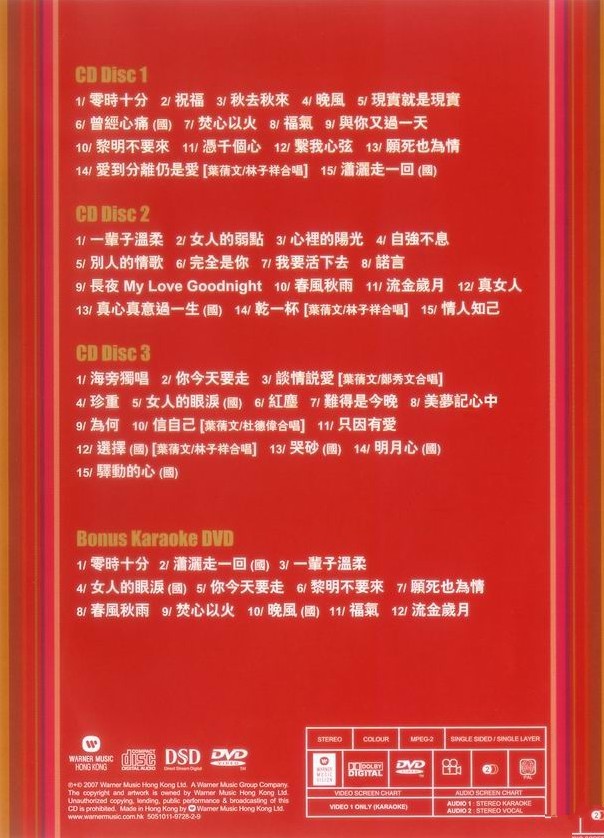 图片[2]-叶倩文《华纳最出色系列》3CD[WAV+CUE][1.8G]-影音屋