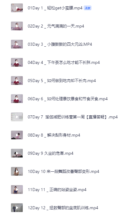 付费教程：21天瑜伽减肥训练营（男女适用）[MP4]-影音屋