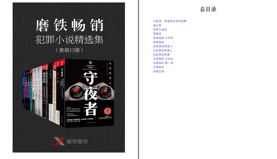 《磨铁畅销犯罪小说精选集》套装13册 以律师角度破案的刑侦小说[pdf.epub]-影音屋