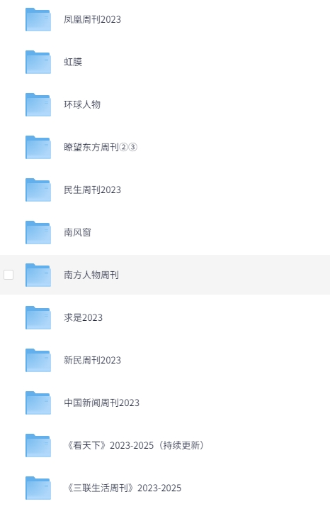 2023-2025最新期刊杂志-人物新闻类[PDF]-影音屋