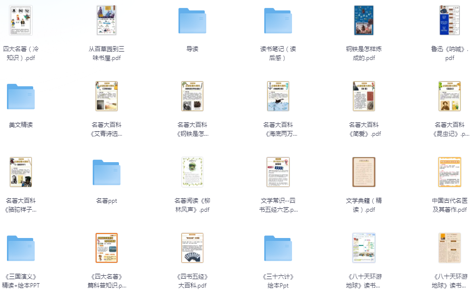 《名著精读笔记合集》[pdf]-影音屋