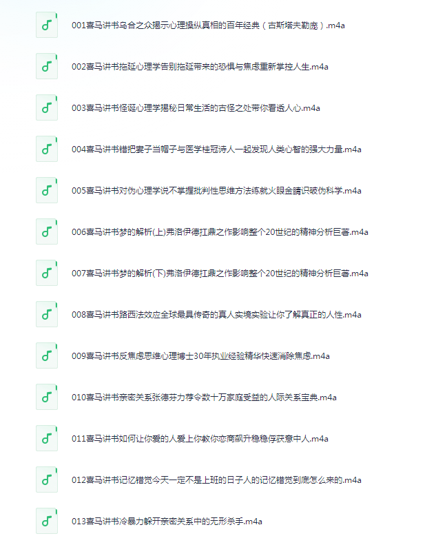 《心理学必读的100本经典》有声读物 学点心理学[mp3]-影音屋