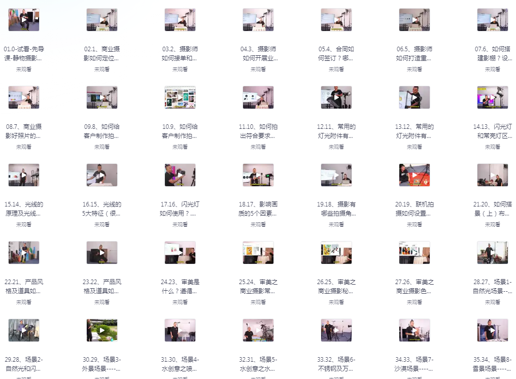 《小石头商业摄影全能班视频课程》[mp4]-影音屋