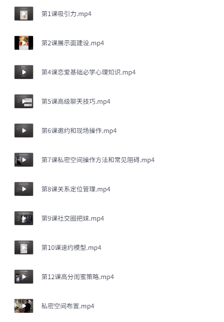 恋爱情报局 脱单12技[MP4]-影音屋