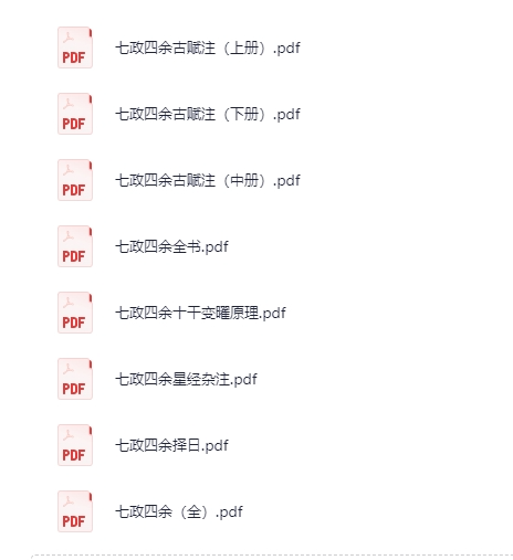 《七政四余》精心整理收集8本[PDF]-影音屋