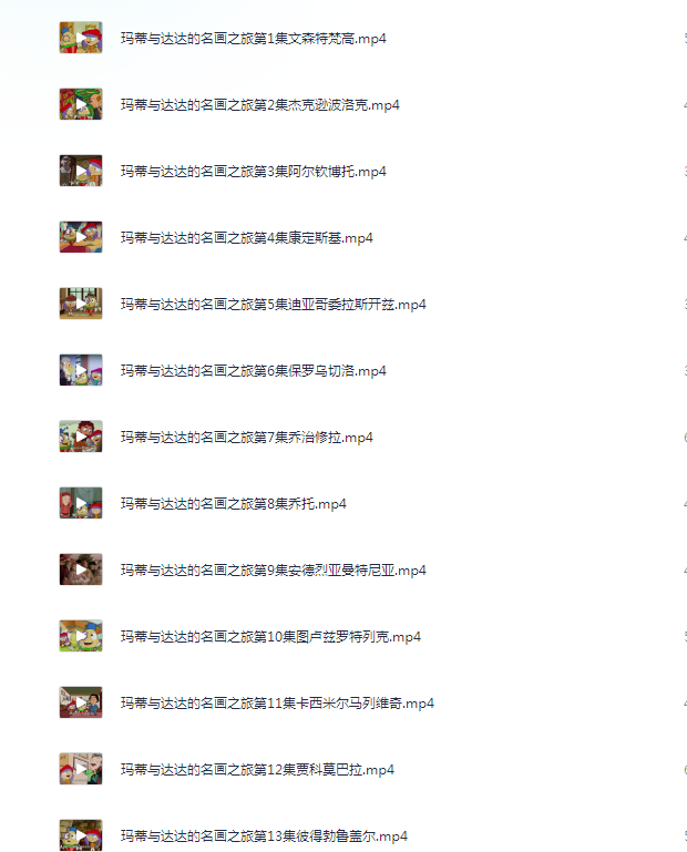 《玛蒂与达达的名画之旅》中文版 儿童艺术启蒙动画 带你赏析名画[mp4]-影音屋