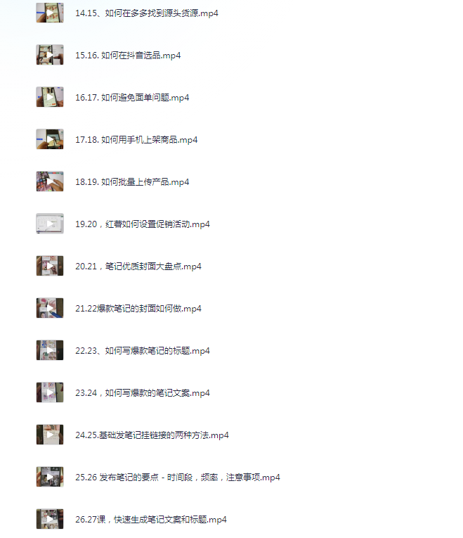 《小红书电商运营小白实操课》[mp4]-影音屋