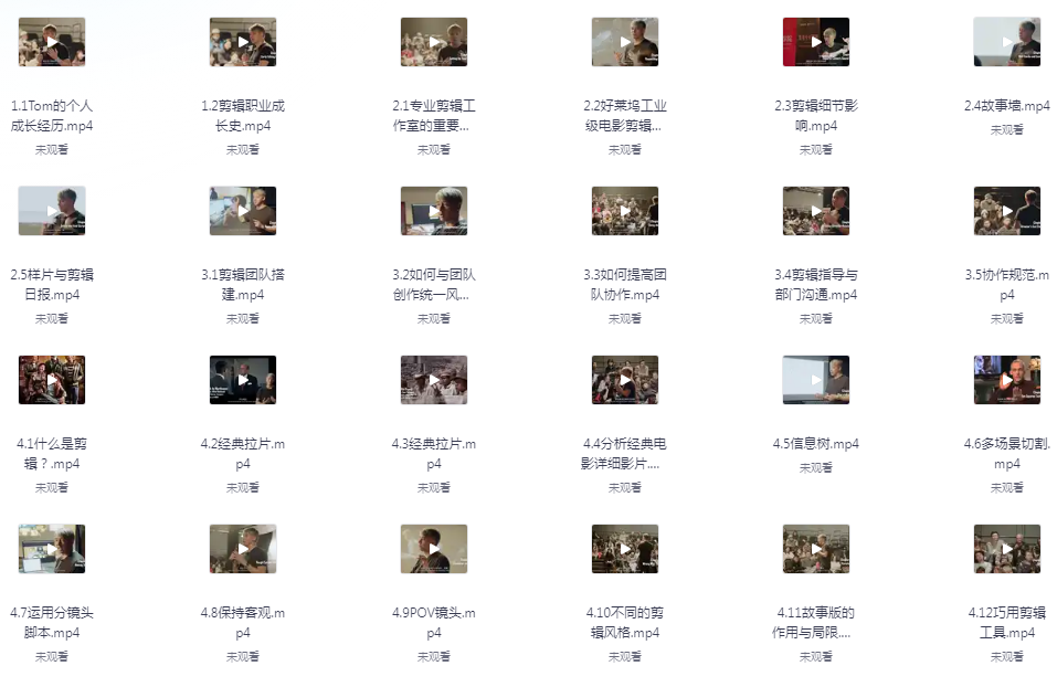 《剪辑大师课》奥斯卡最佳剪辑师的剪辑思路与技巧[mp4]-影音屋