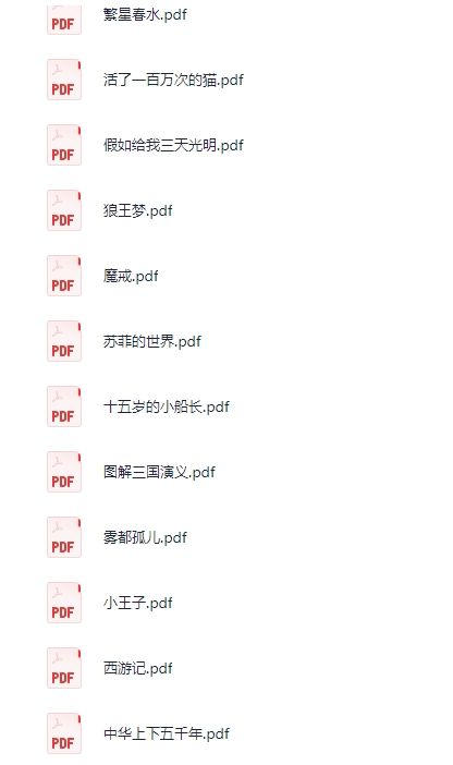 中小学生课外经典书［暑假礼包］[PDF]-影音屋