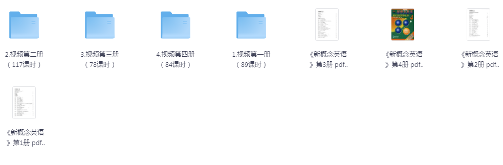 《新概念英语》1-4册课本+全套视频[pdf.mp4]-影音屋