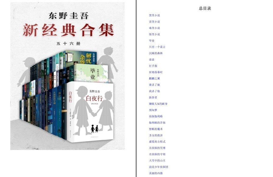 《东野圭吾新经典合集》套装共56册 度最畅销推理作家[pdf.epub]-影音屋