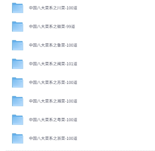 中国八大菜系视频课（800道菜品）[MP4][16.45 GB]-影音屋