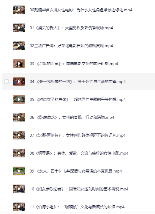 《戴锦华大师电影课：性别与凝视》[mp4]-影音屋