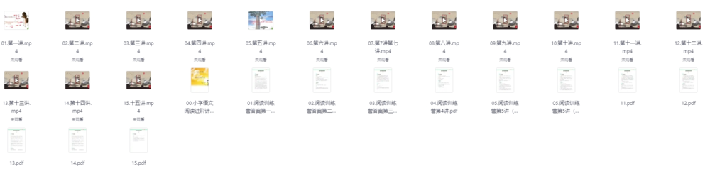 15天小学阅读进阶计划[MP4+PDF]-影音屋