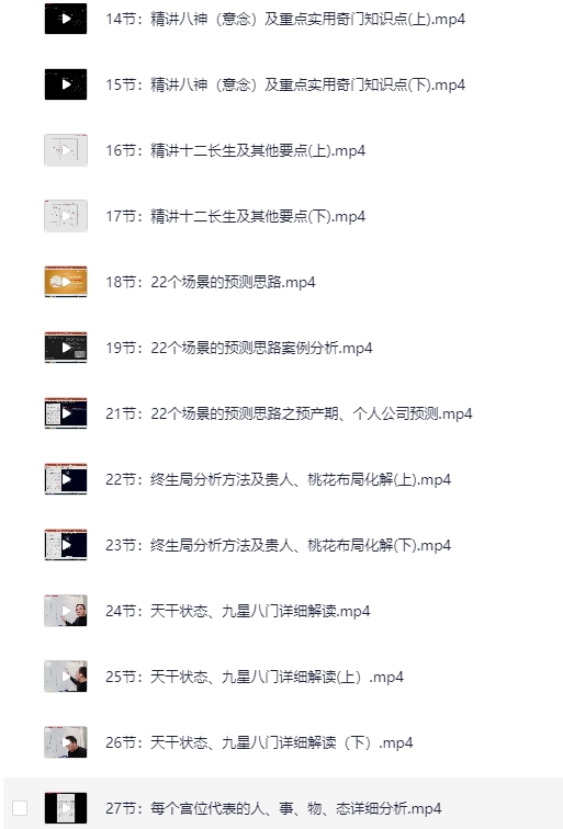 图片[2]-参透易经奇门玄学预测22门技术的逻辑并学会应用[MP4][10.2GB]-影音屋