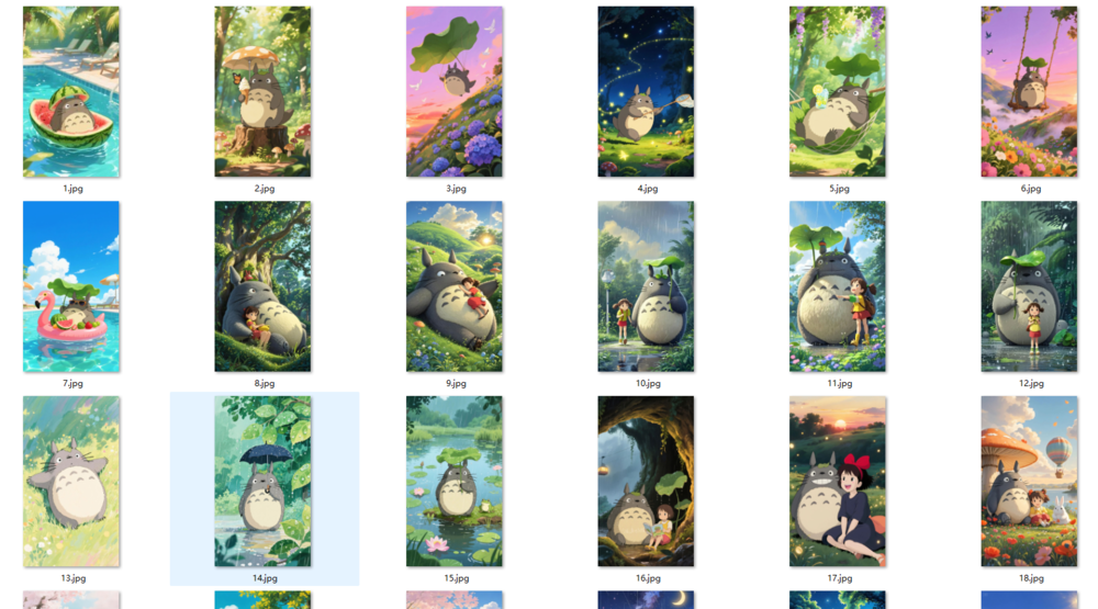 64张高清萌系龙猫壁纸[268M]-影音屋