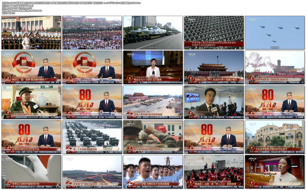 [百度/夸克][CCTV13 纪念中国人民抗日战争暨世界反法西斯战争胜利80周年特别节目 胜利日（3）完整版 20250903][1080I/TS][42.3G]-影音屋