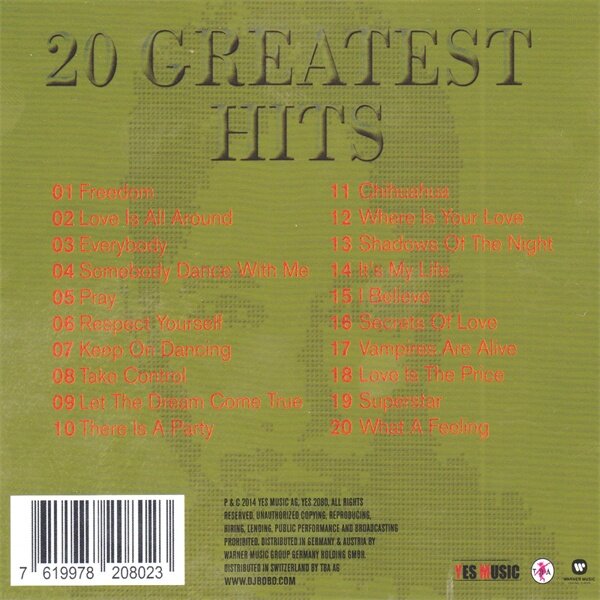 DJ BoBo《Best Of》[WAV+CUE][1.2G]-影音屋