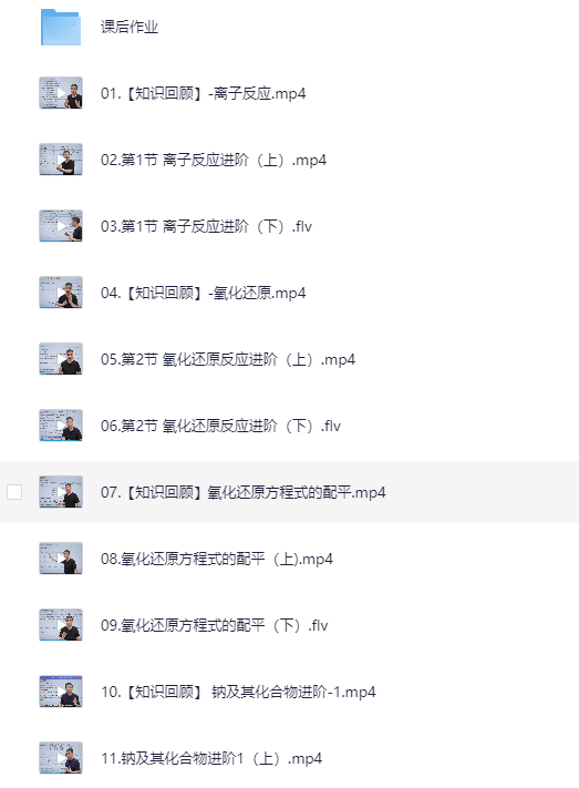 [化学] 2026高一李政（化学）秋季班[MP4][6.7GB]-影音屋