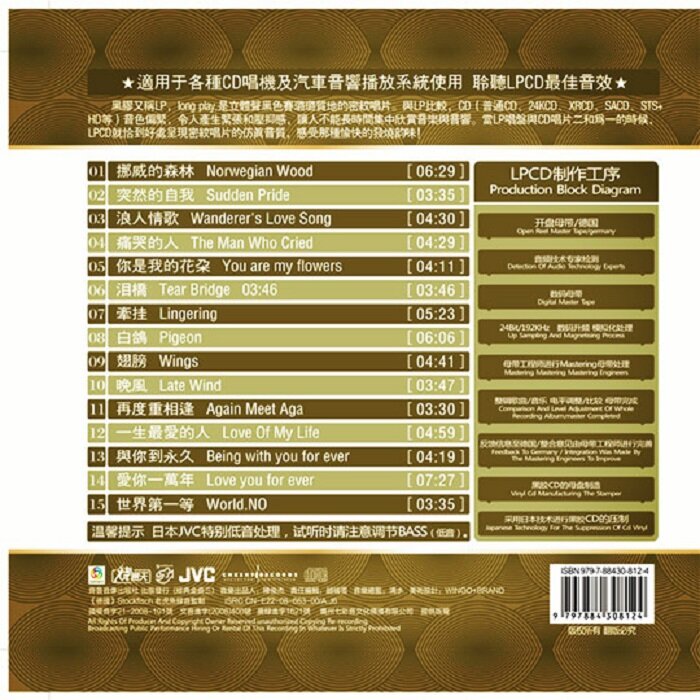 图片[2]-伍佰《无与伦比20周年》烧通天黑胶LPCD唱片[WAV+CUE][715M]-影音屋