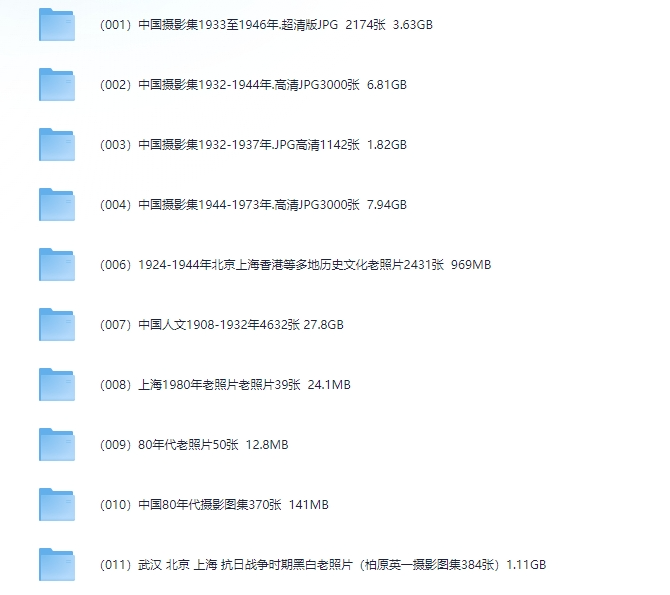 珍贵历史老照片万张合集 (分类整理) [JPG][40.6GB]-影音屋