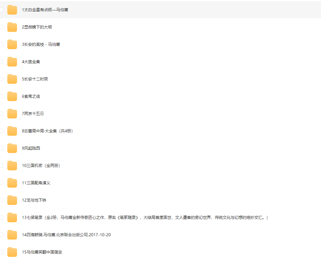 马伯庸书单（30册）马伯庸出版作品全集[PDF/MOBI/AZW3/EPUB]296MB]-影音屋