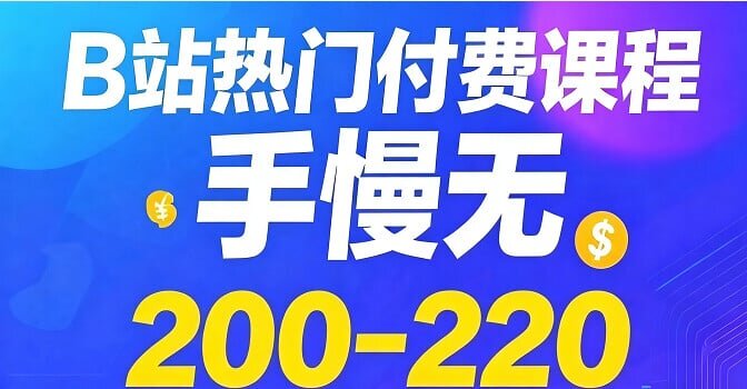 《B站热门付费课程Top200-220》[多个领域][MP4]-影音屋