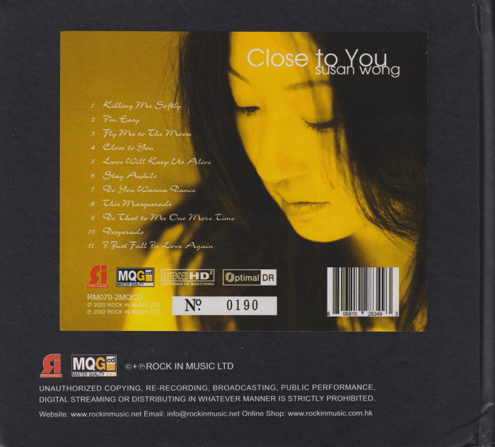 图片[2]-黄翠珊.2025 -《Close to you》头版限量编号MQGCD[低速原抓WAV+CUE][430M]-影音屋